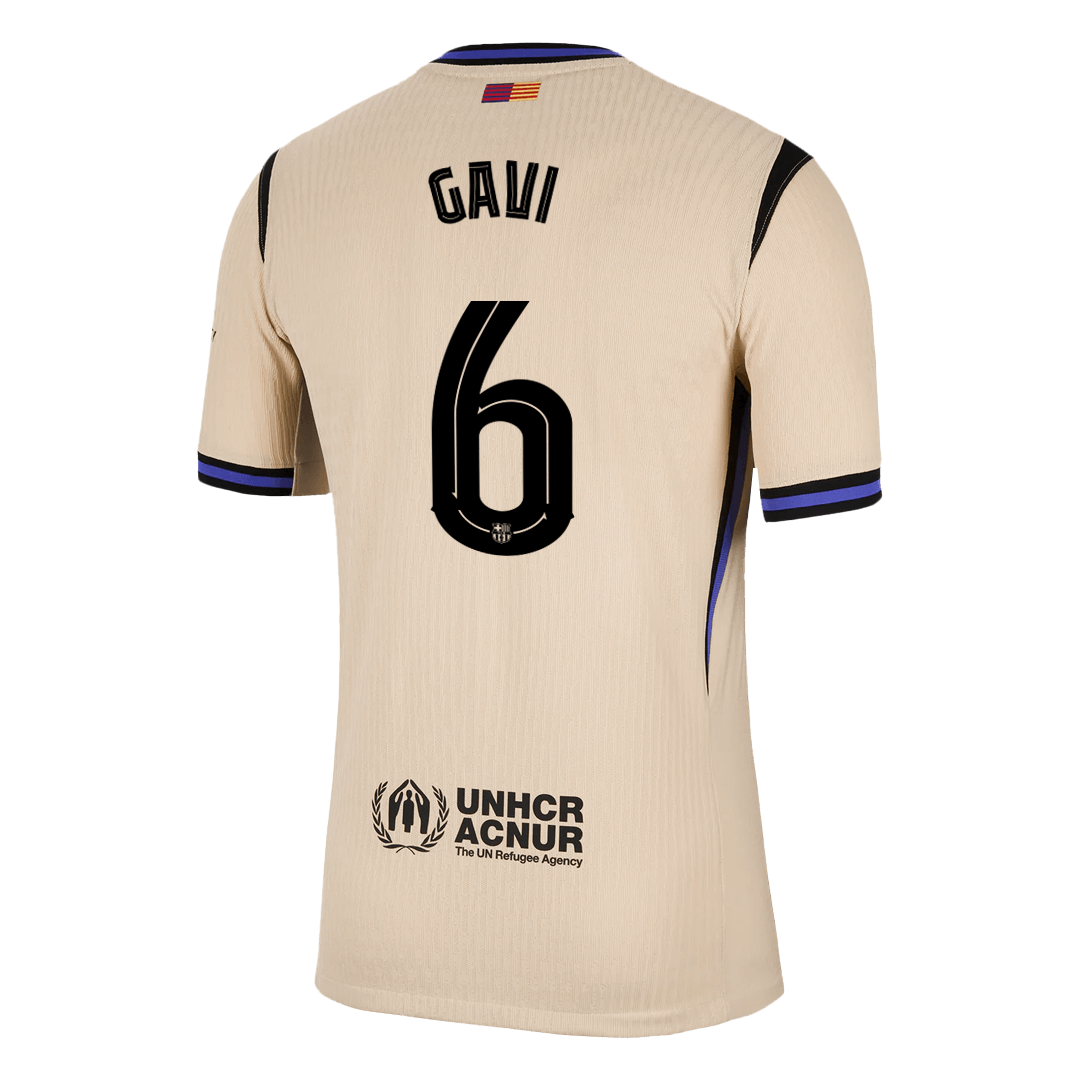 GAVI #6 Barcelona Uitshirt 2025/26 Spelersversie - UCL