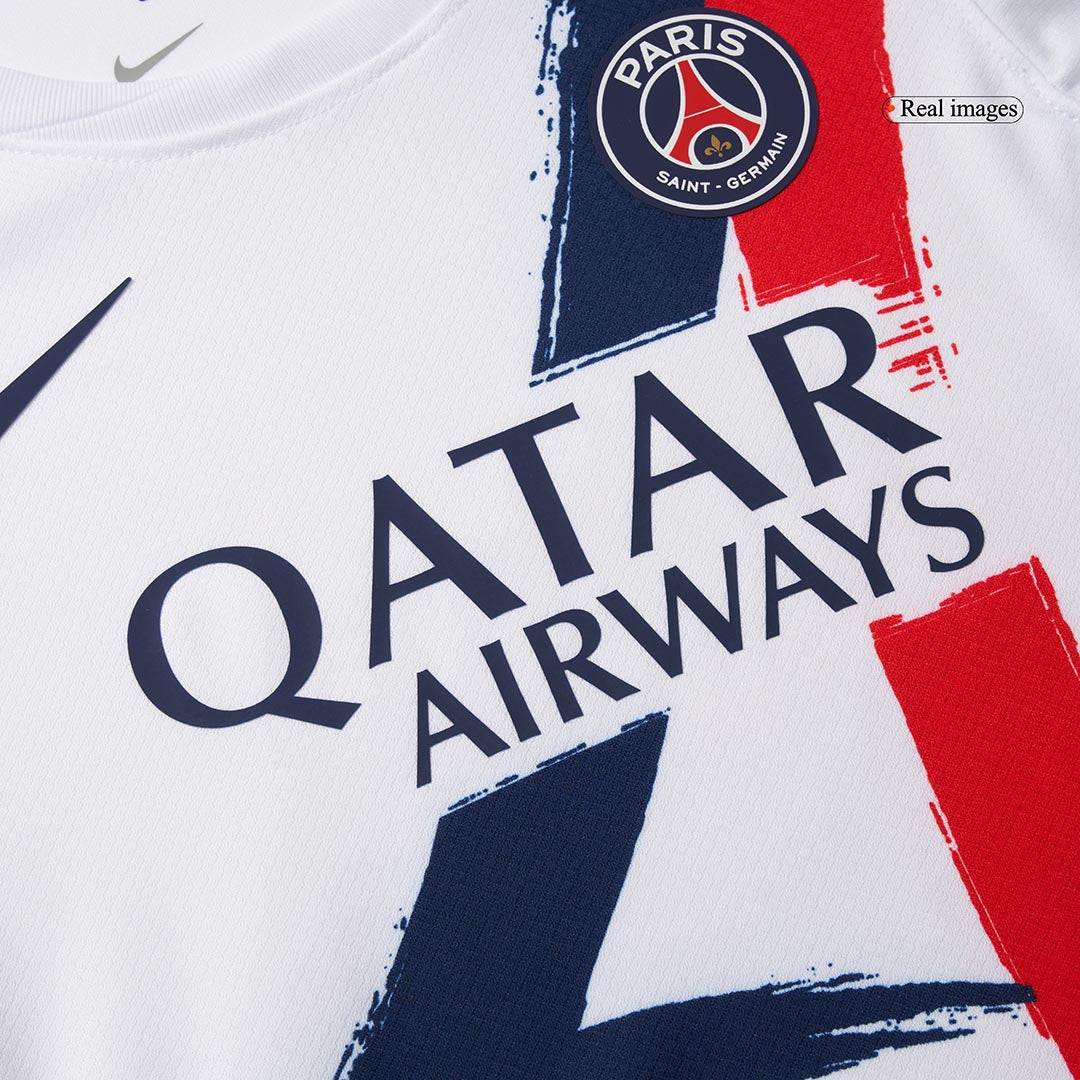 Kid's PSG uit-tenue (shirt + broek) 2024/25