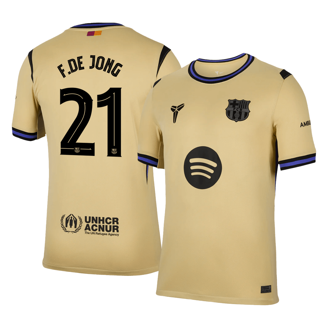 F.DE JONG #21 Barcelona Uitshirt 2025/26 - UCL