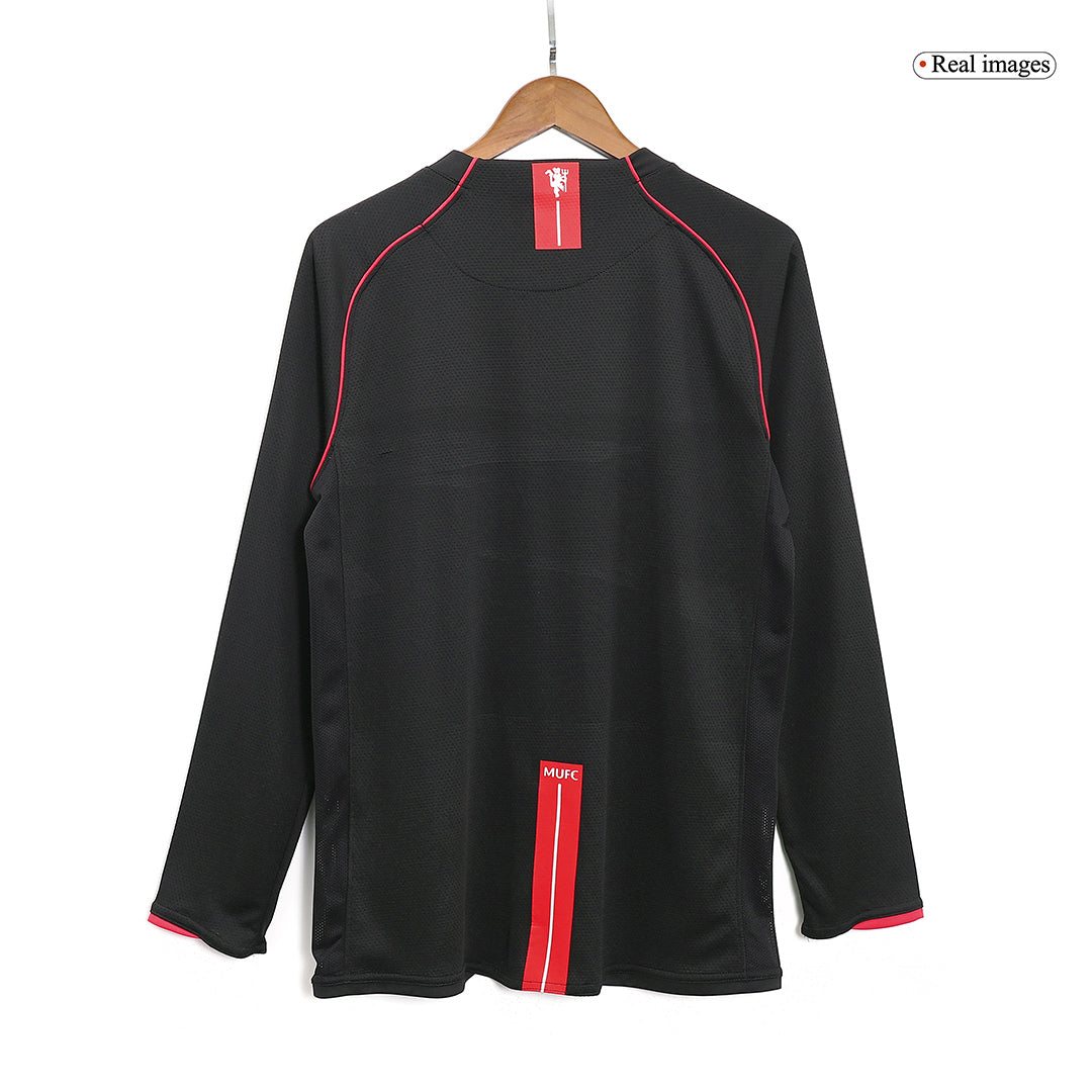 Retro 2007/08 Manchester United Uitshirt Lange Mouwen
