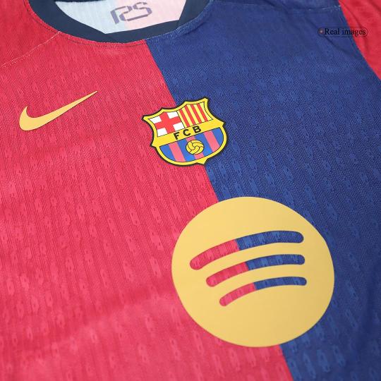 Spelersversie Barcelona Thuisshirt 2024/25 - 125th Anniversary(Spotify-logo zonder tekst)