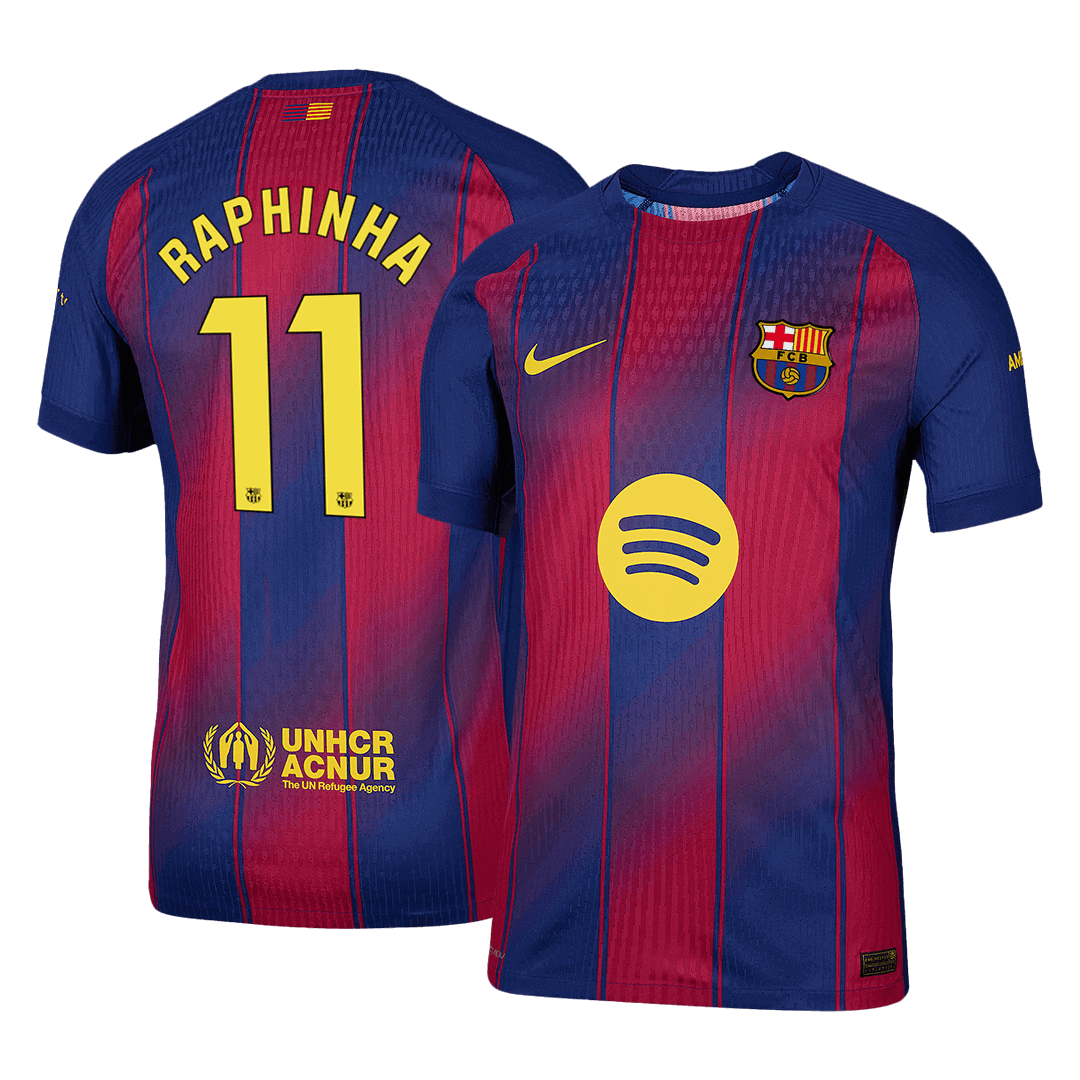 RAPHINHA #11 Barcelona Thuisshirt 2025/26 Spelersversie