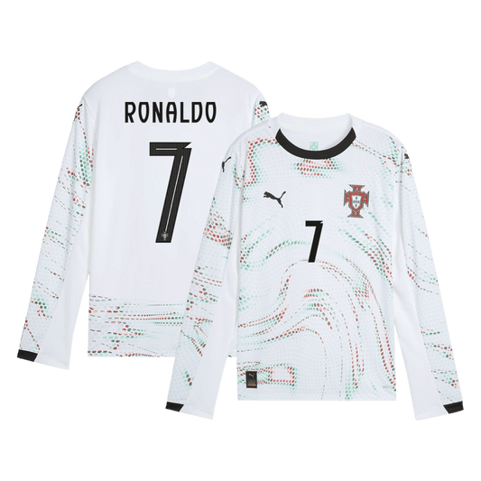 RONALDO #7 Portugal Uitshirt 2025 Lange Mouwen