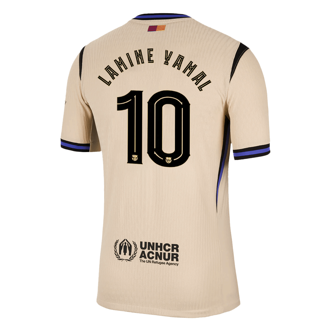 LAMINE YAMAL #10 Barcelona Uitshirt 2025/26 Spelersversie - UCL
