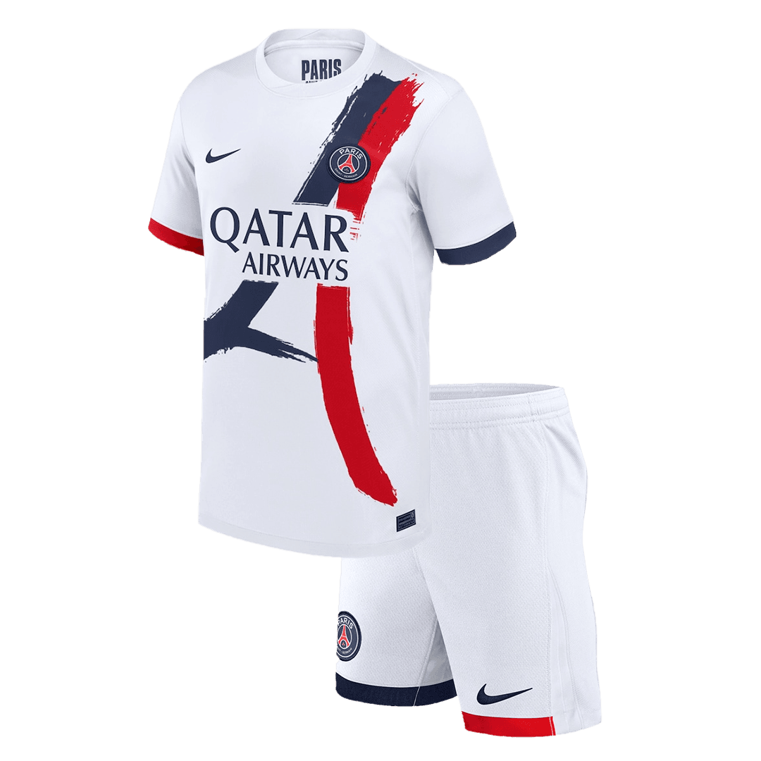 Kid's PSG uit-tenue (shirt + broek) 2024/25