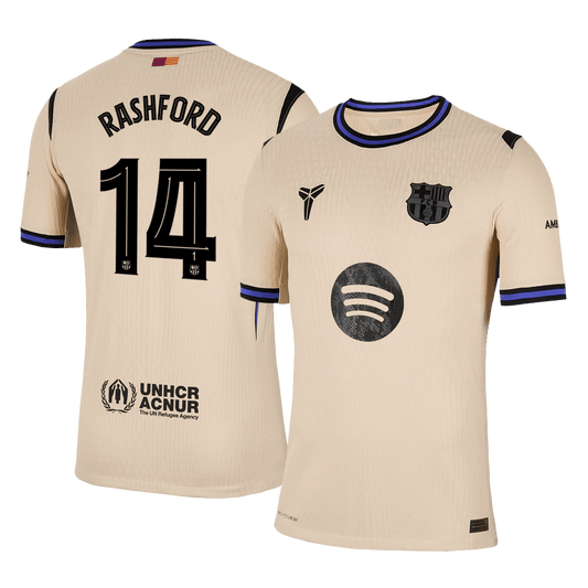RASHFORD #14 Barcelona Uitshirt 2025/26 Spelersversie - UCL