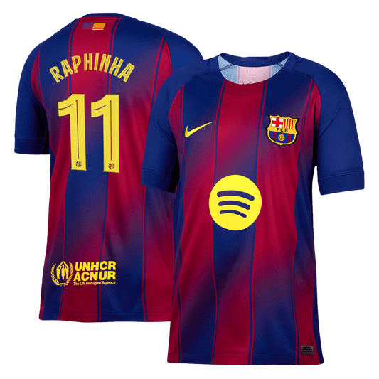 RAPHINHA #11 Barcelona Thuisshirt 2025/26 - UCL