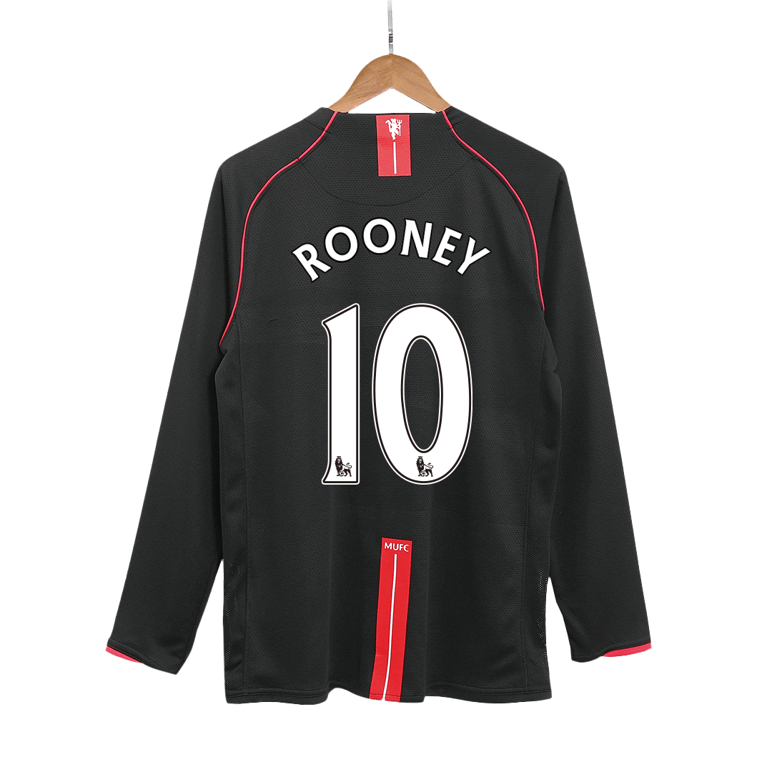 ROONEY #10 Retro 2007/08 Manchester United Uitshirt (Long)