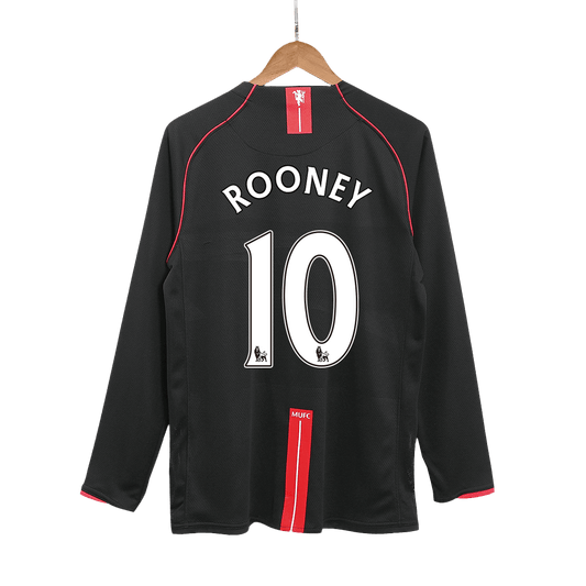 ROONEY #10 Retro 2007/08 Manchester United Uitshirt Lange Mouwen