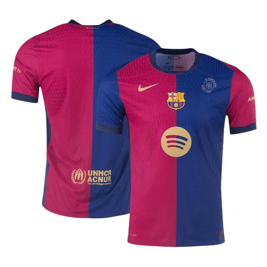 Spelersversie Barcelona Thuisshirt 2024/25 - 125th Anniversary(Spotify-logo zonder tekst)