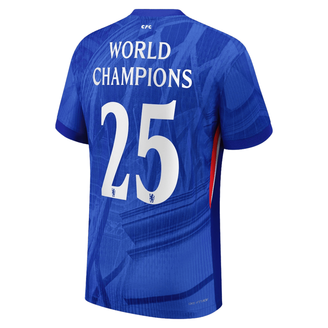 WORLD CHAMPIONS #25 Chelsea Thuisshirt 2025/26 Spelersversie