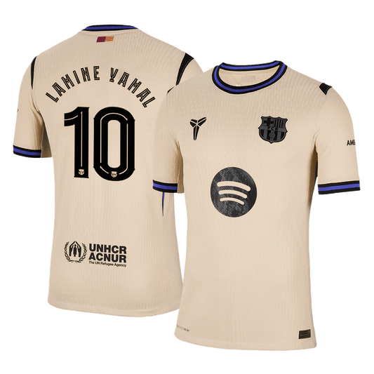 LAMINE YAMAL #10 Barcelona Uitshirt 2025/26 Spelersversie - UCL