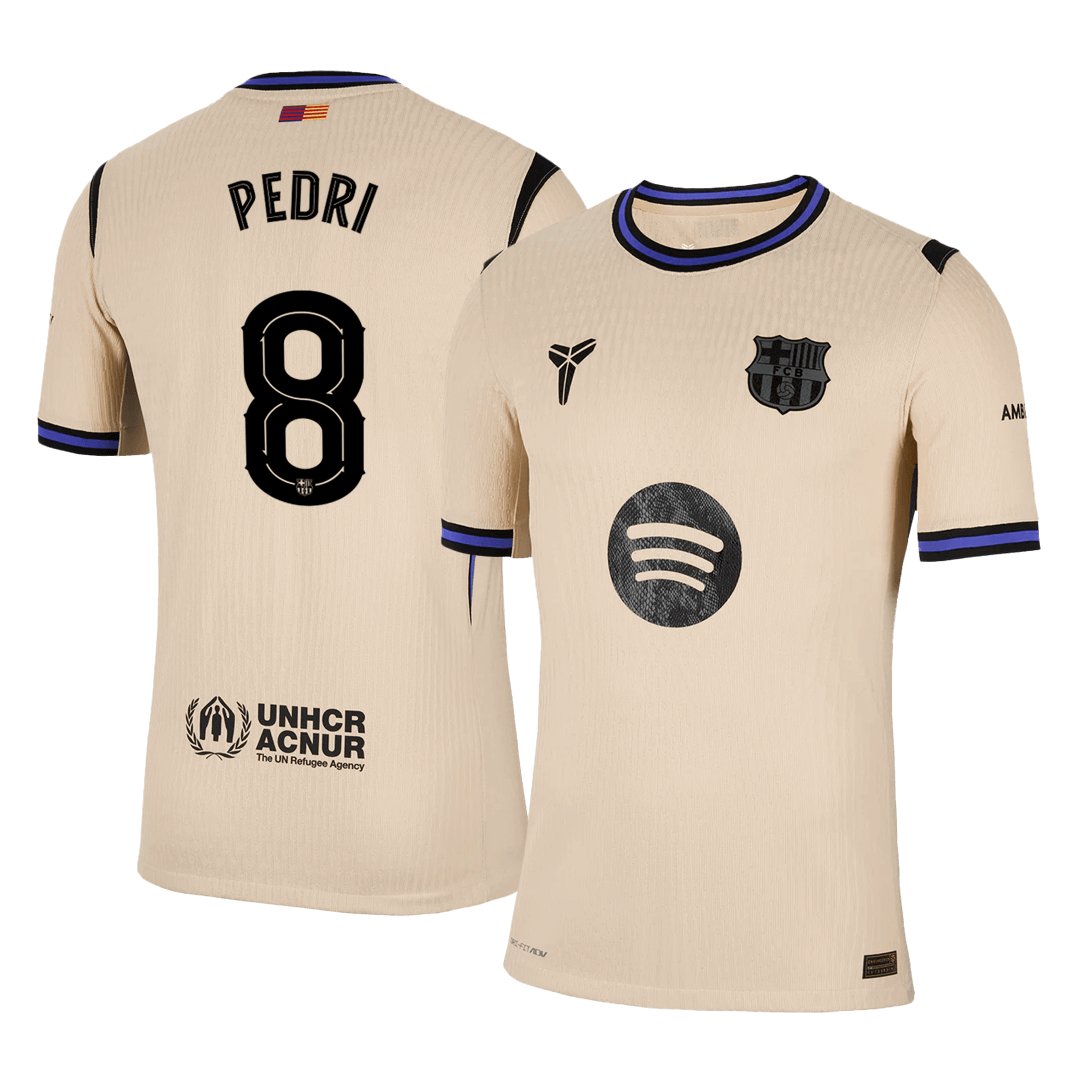 PEDRI #8 Barcelona Uitshirt 2025/26 Spelersversie - UCL