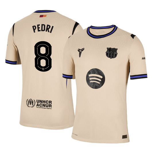 PEDRI #8 Barcelona Uitshirt 2025/26 Spelersversie - UCL