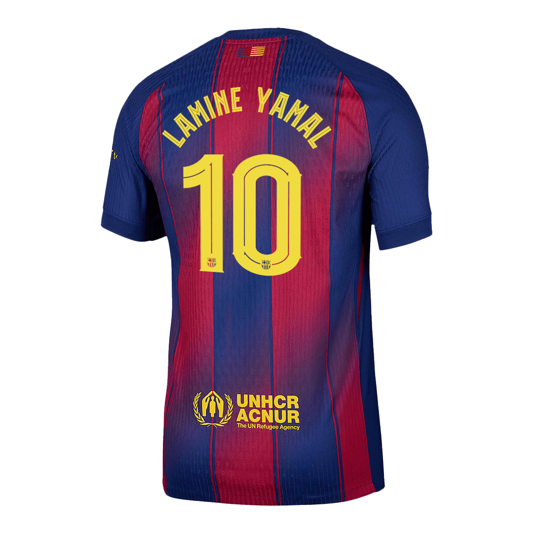 LAMINE YAMAL #10 Barcelona Thuisshirt 2025/26 Spelersversie - UCL