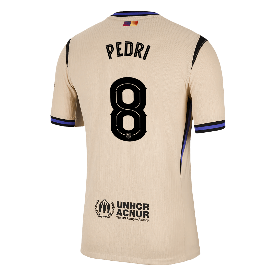 PEDRI #8 Barcelona Uitshirt 2025/26 Spelersversie - UCL
