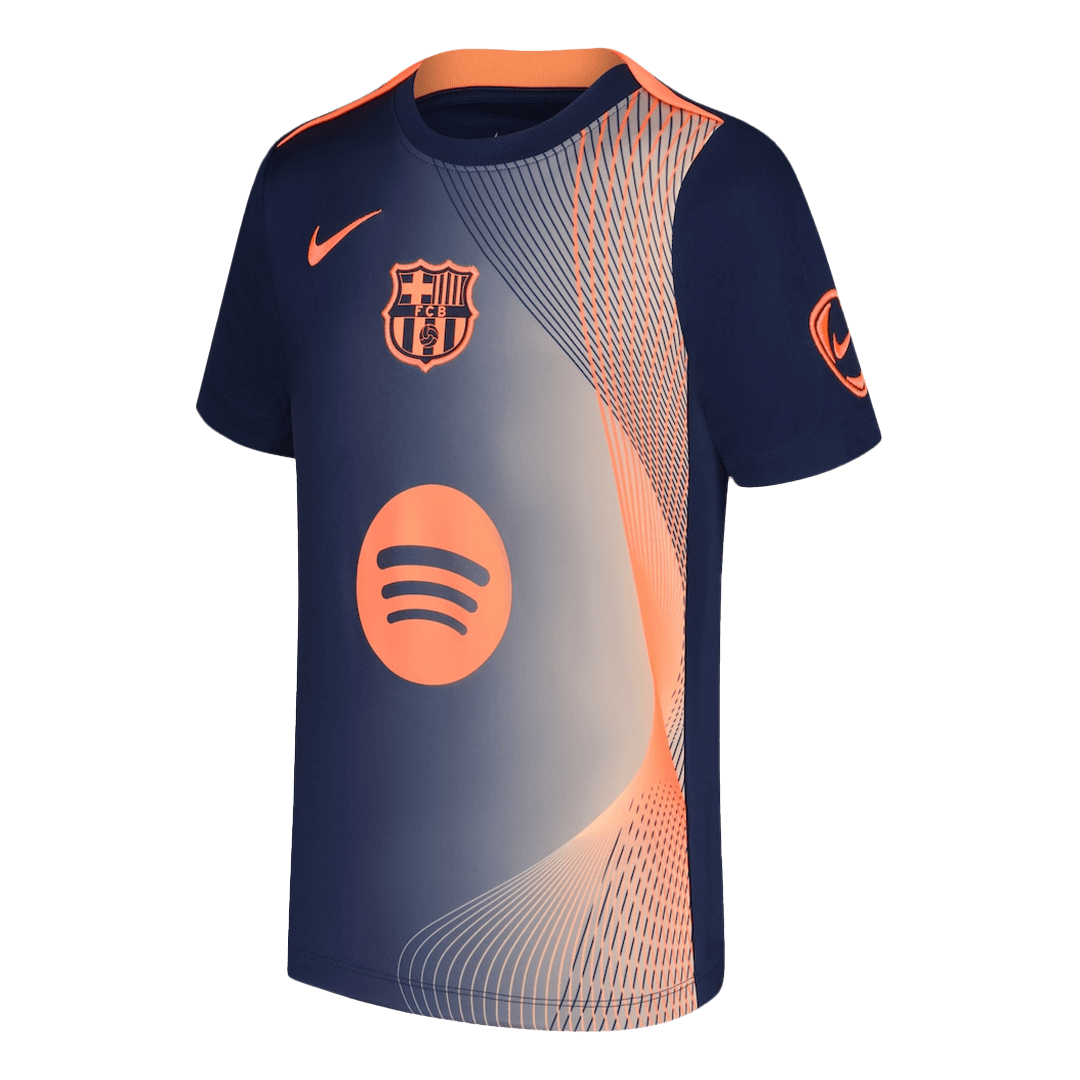 Barcelona Voorwedstrijdshirt 2025/26 Oranje Zwart