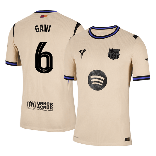 GAVI #6 Barcelona Uitshirt 2025/26 Spelersversie - UCL