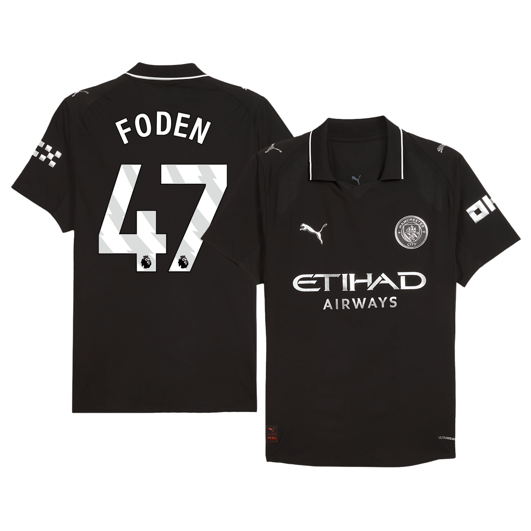 FODEN #47 Manchester City Uitshirt 2025/26 Spelersversie