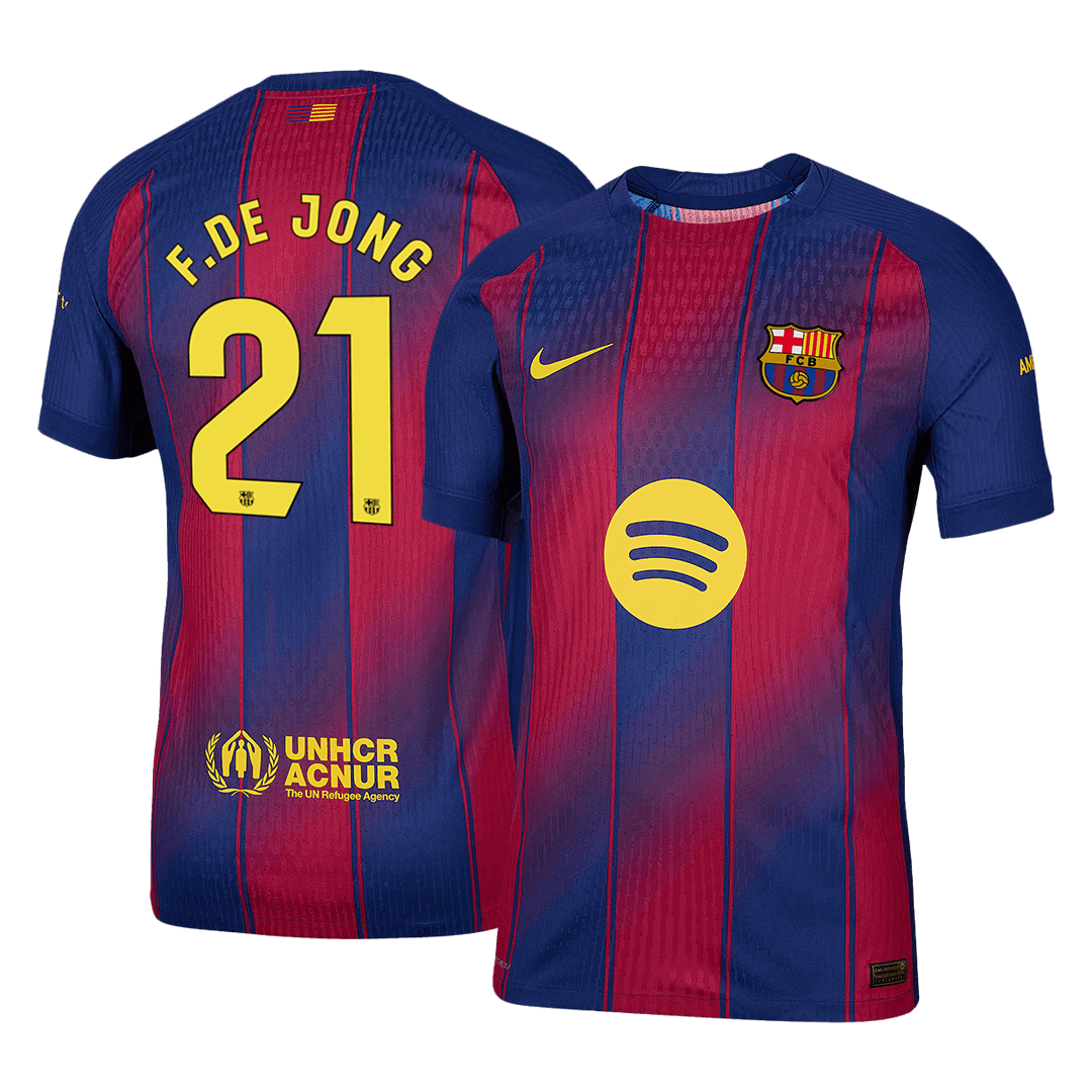 F.DE JONG #21 Barcelona Thuisshirt 2025/26 Spelersversie