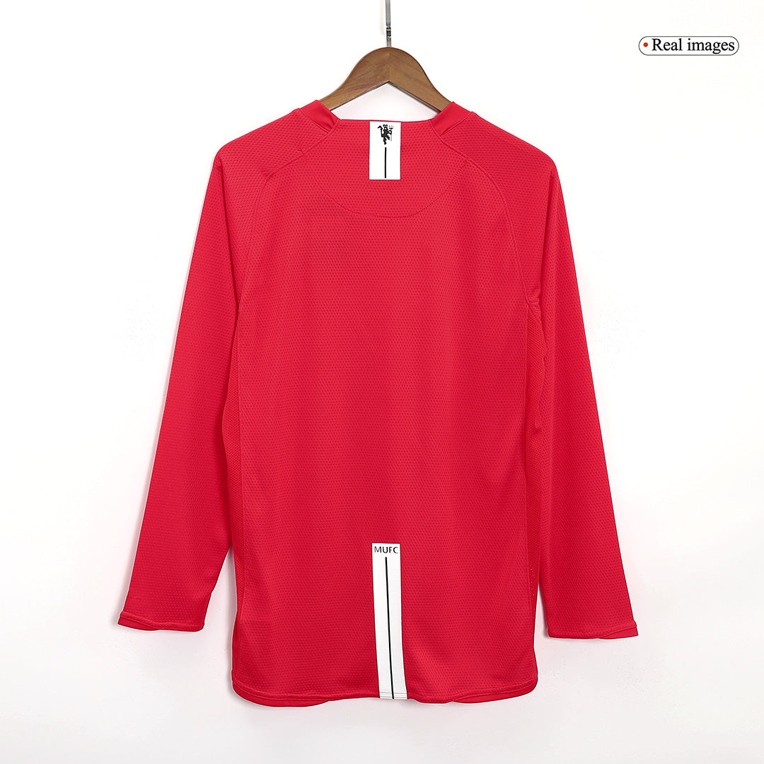 Retro 2007/08 Manchester United Thuisshirt Lange Mouwen