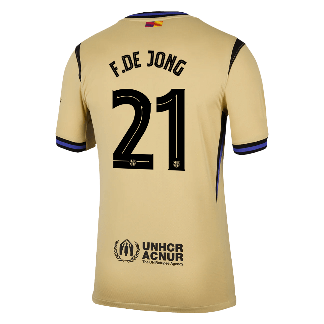 F.DE JONG #21 Barcelona Uitshirt 2025/26 - UCL