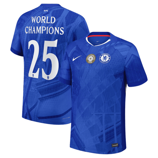 WORLD CHAMPIONS #25 Chelsea Thuisshirt 2025/26 Spelersversie