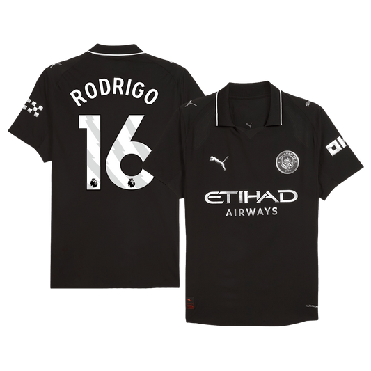 RODRIGO #16 Manchester City Uitshirt 2025/26 Spelersversie
