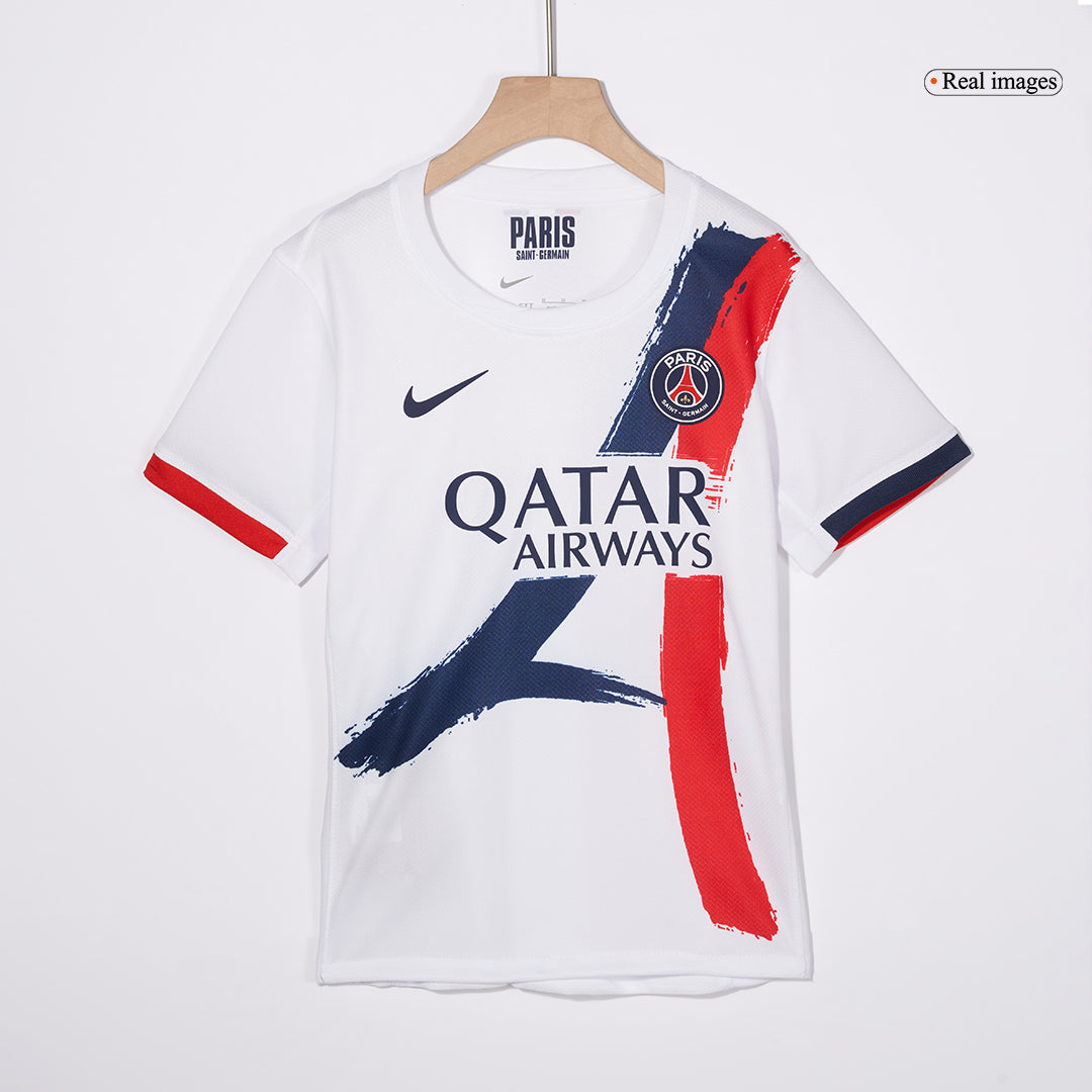Kid's PSG uit-tenue (shirt + broek) 2024/25