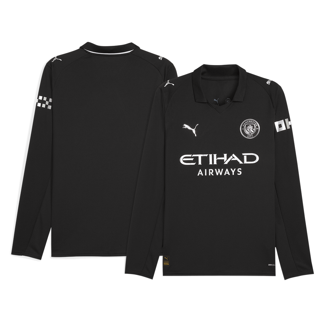 Manchester City Uitshirt 2025/26 Lange Mouwen