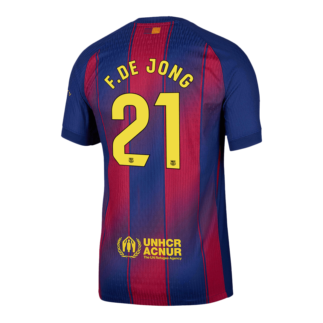 F.DE JONG #21 Barcelona Thuisshirt 2025/26 Spelersversie