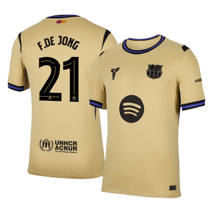F.DE JONG #21 Barcelona Uitshirt 2025/26 - UCL
