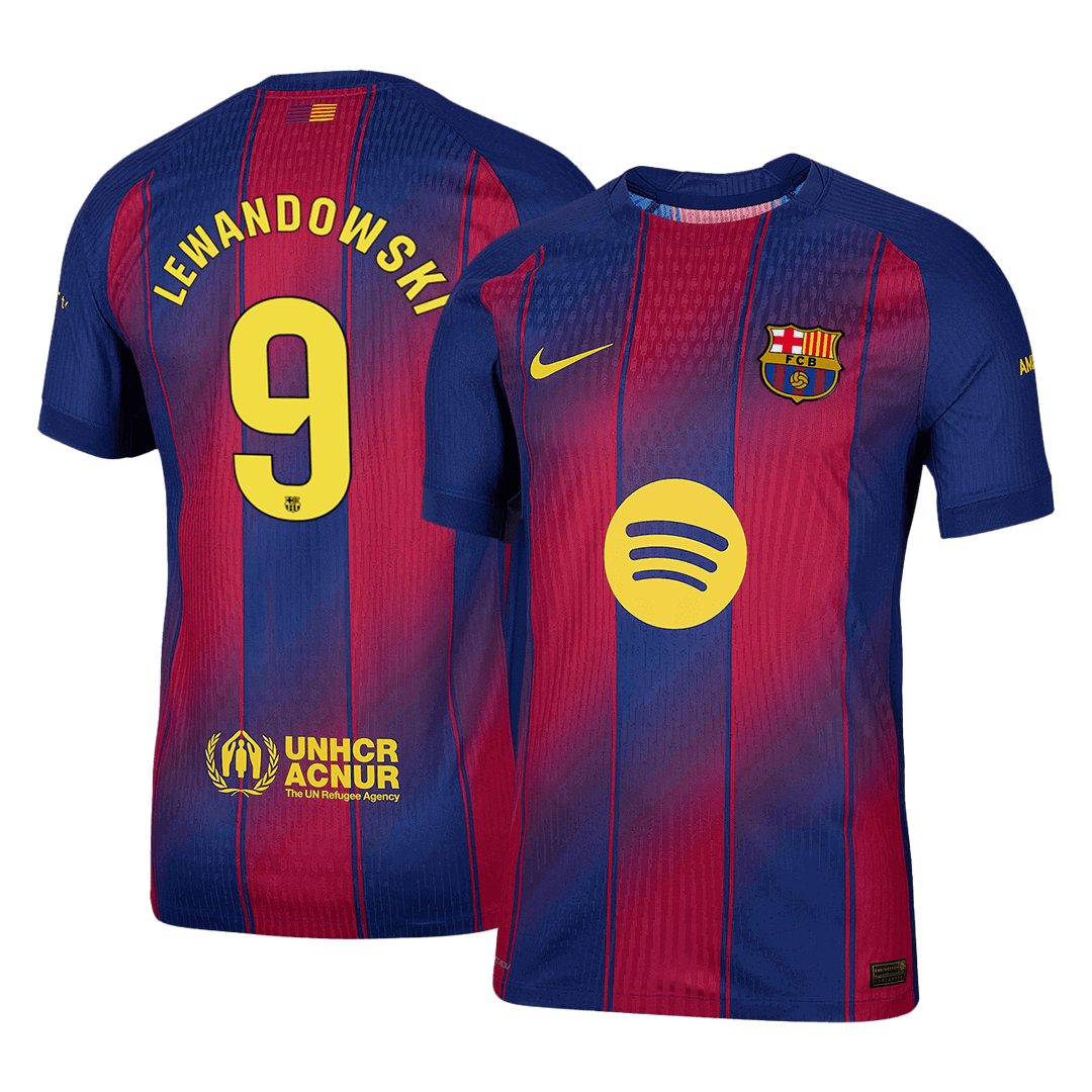 LEWANDOWSKI #9 Barcelona Thuisshirt 2025/26 Spelersversie