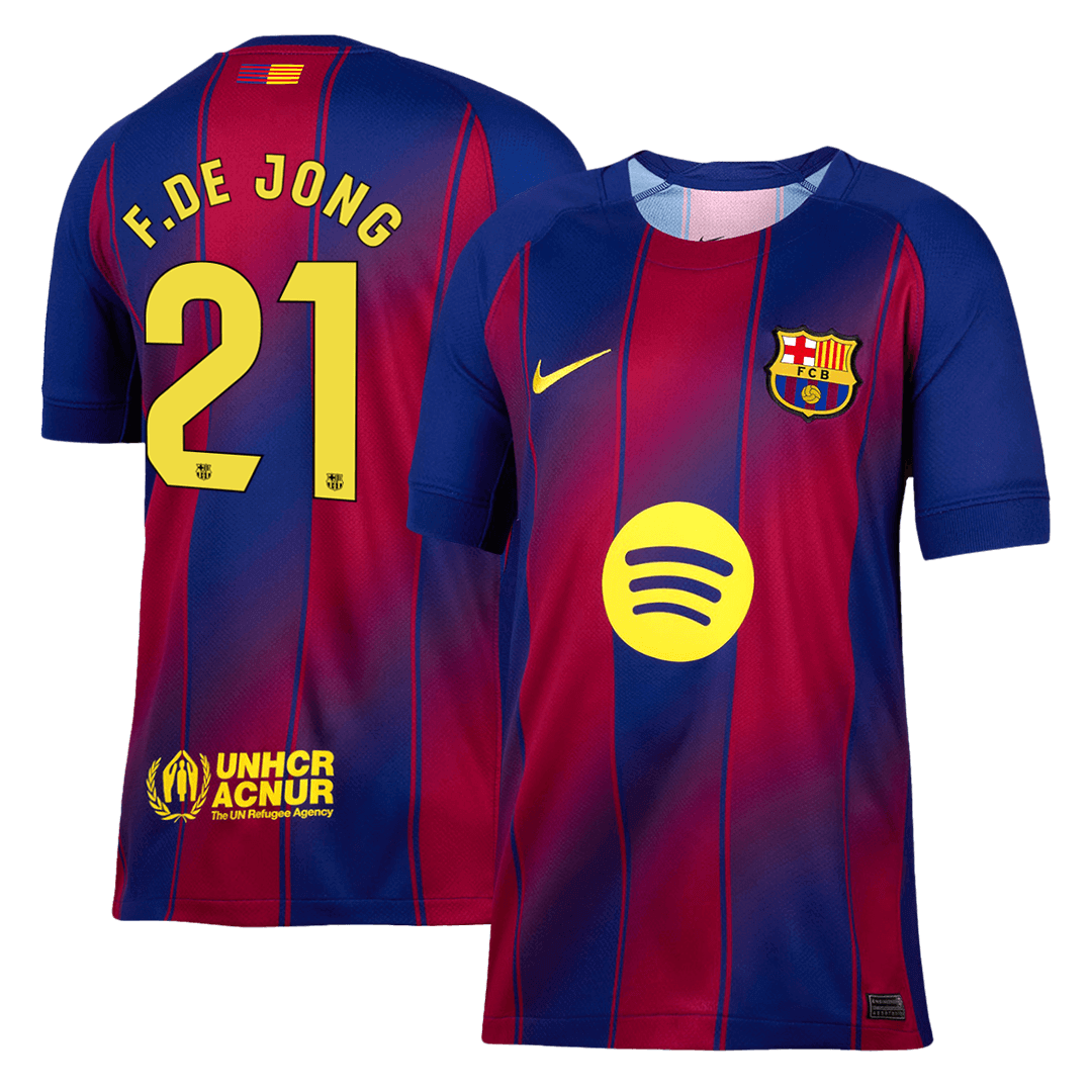 F.DE JONG #21 Barcelona Thuisshirt 2025/26