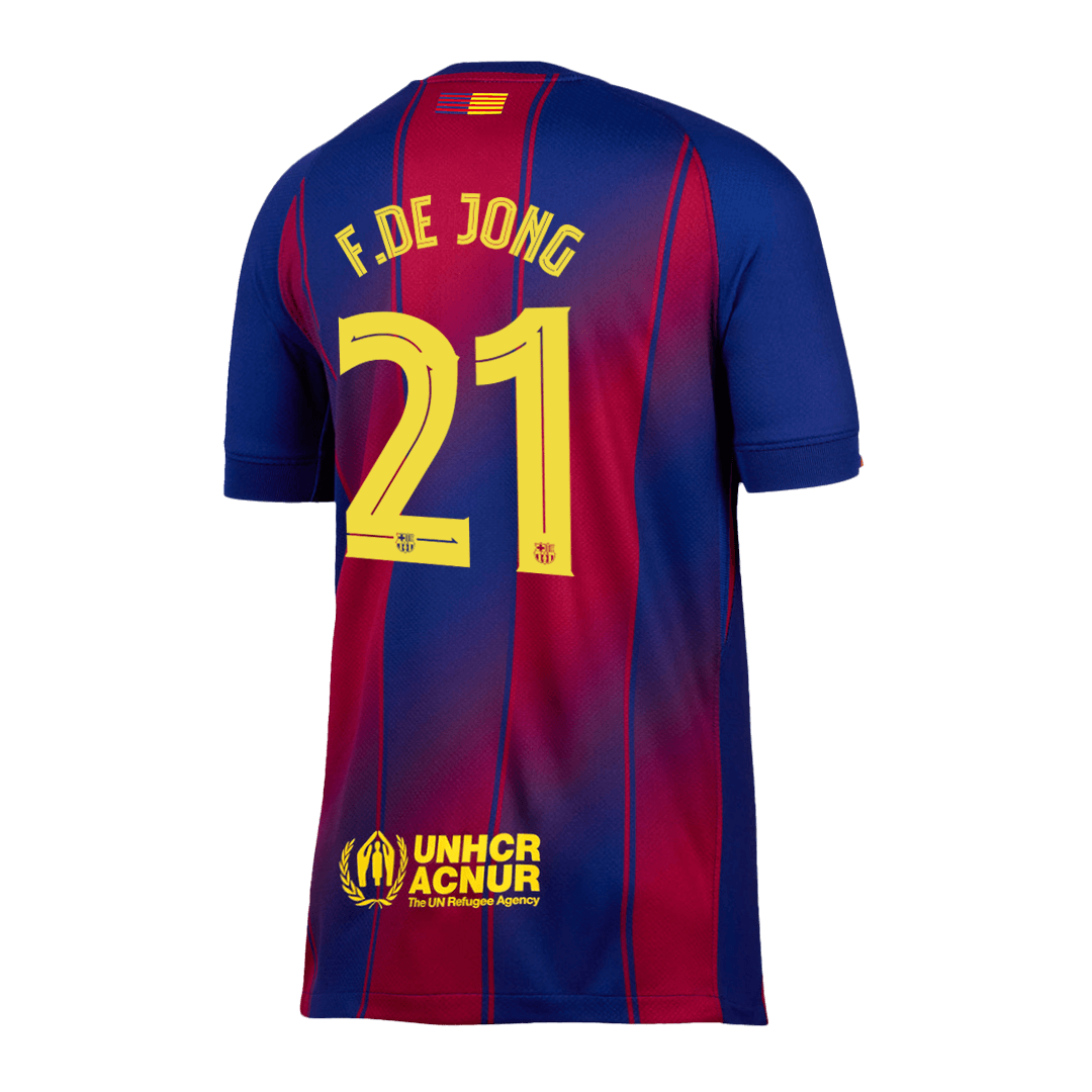 F.DE JONG #21 Barcelona Thuisshirt 2025/26 - UCL