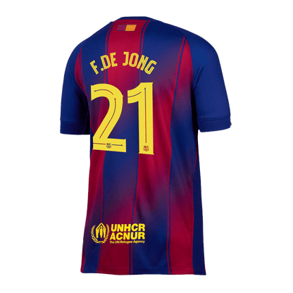 F.DE JONG #21 Barcelona Thuisshirt 2025/26 - UCL