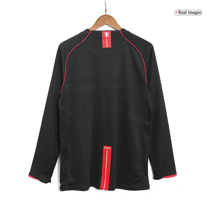 Retro 2007/08 Manchester United Uitshirt Lange Mouwen