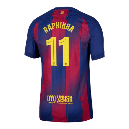 RAPHINHA #11 Barcelona Thuisshirt 2025/26 Spelersversie - UCL
