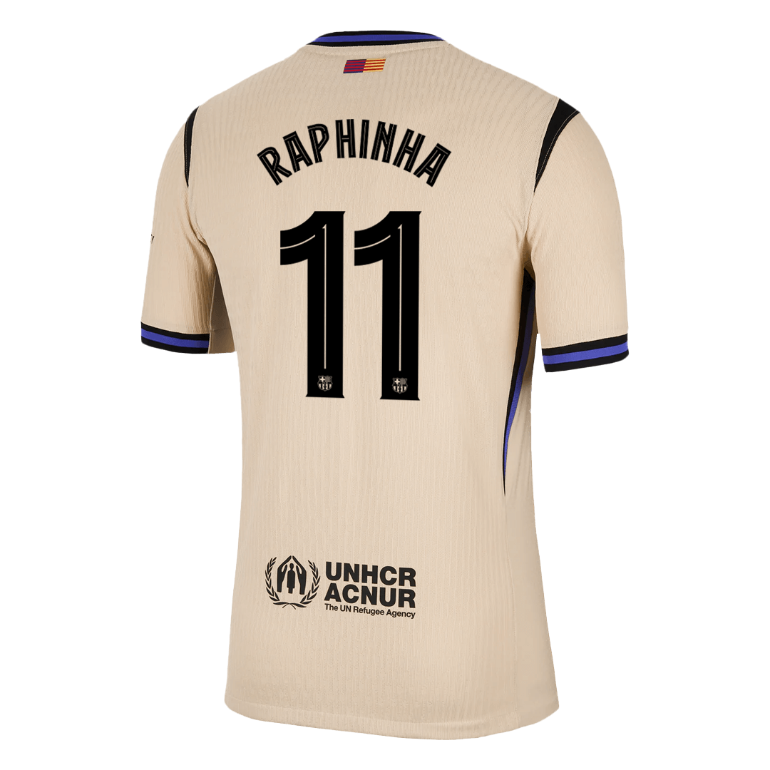 RAPHINHA #11 Barcelona Uitshirt 2025/26 Spelersversie - UCL