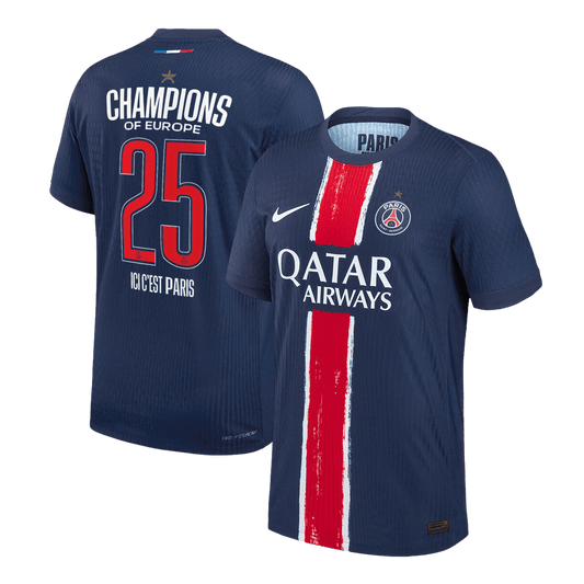 CHAMPIONS #25 PSG Thuisshirt 2024/25 Spelersversie - CHAMPIONS OF EUROPE