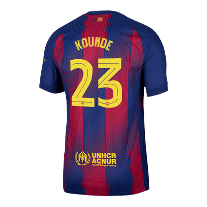 KOUNDE #23 Barcelona Thuisshirt 2025/26 Spelersversie - UCL