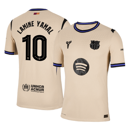 LAMINE YAMAL #10 Barcelona Uitshirt 2025/26 Spelersversie - UCL