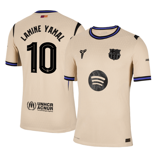 LAMINE YAMAL #10 Barcelona Uitshirt 2025/26 Spelersversie - UCL