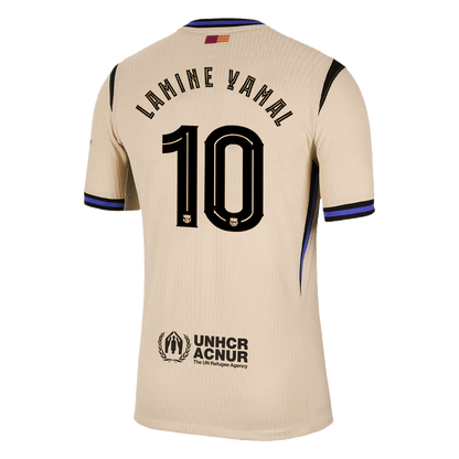 LAMINE YAMAL #10 Barcelona Uitshirt 2025/26 Spelersversie - UCL