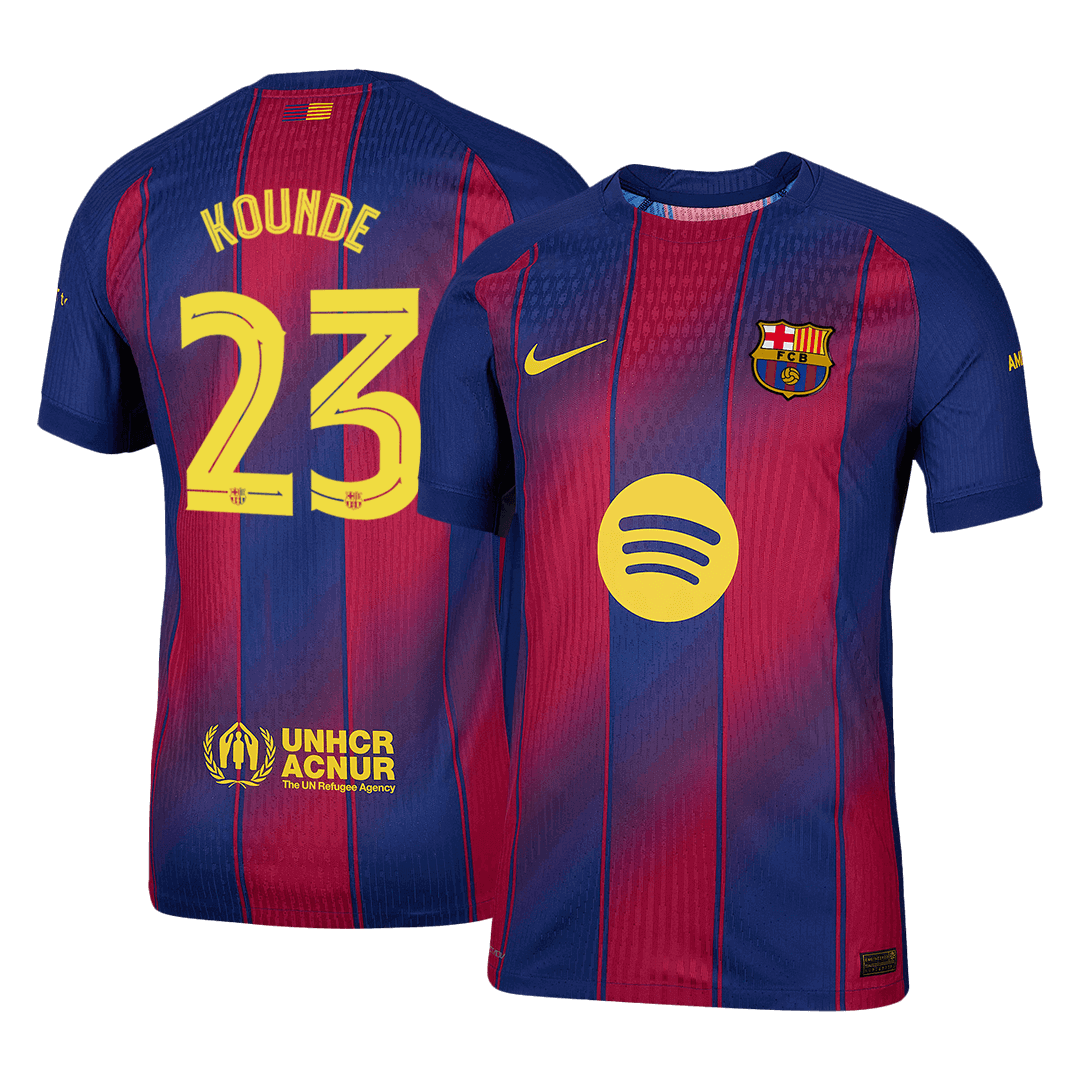 KOUNDE #23 Barcelona Thuisshirt 2025/26 Spelersversie - UCL