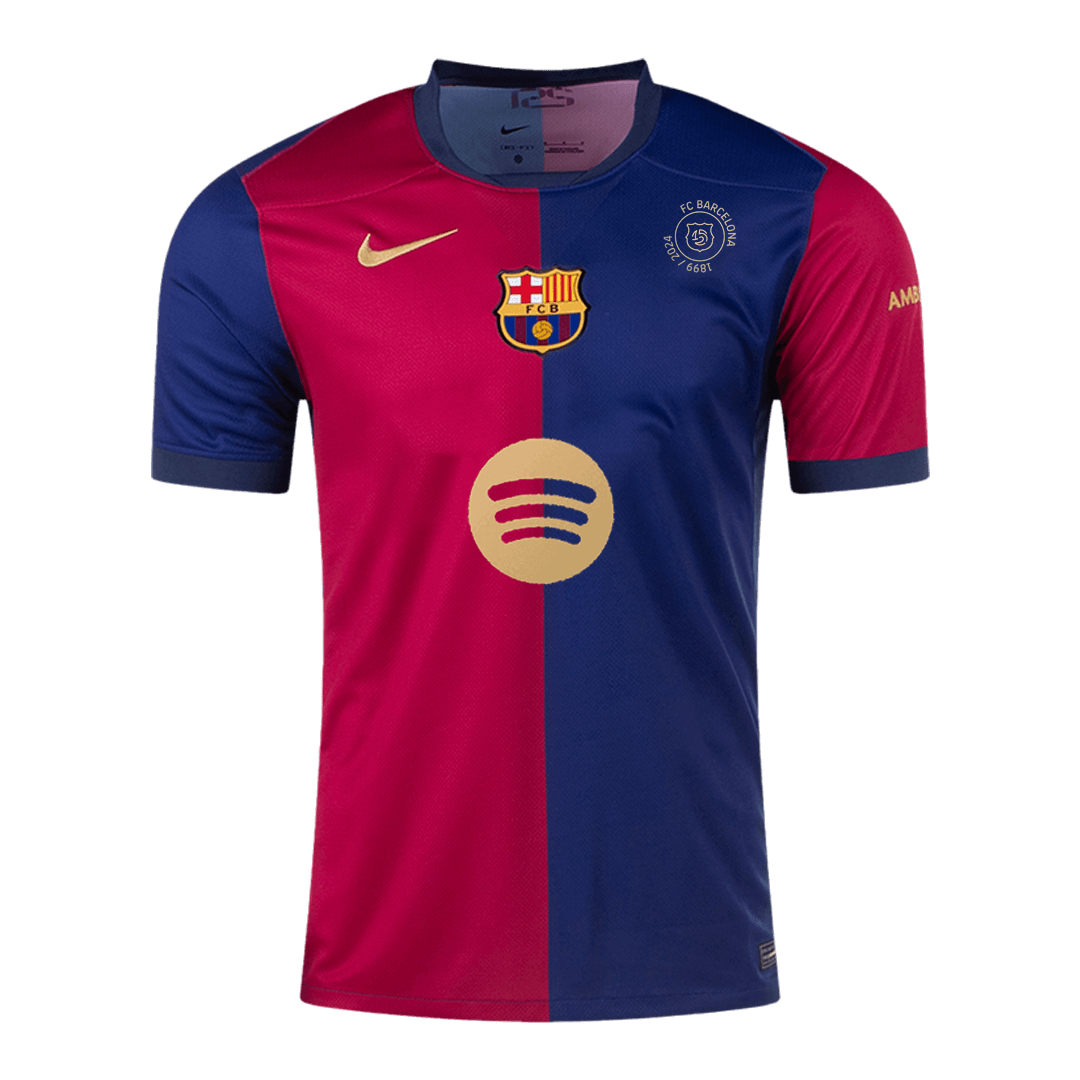 Barcelona Thuisshirt 2024/25 - 125-Jarig Jubileum(Spotify-logo zonder tekst)