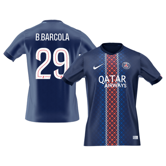 B.BARCOLA #29 PSG Thuisshirt 2025/26
