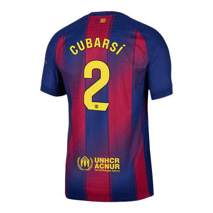 CUBARSÍ #2 Barcelona Thuisshirt 2025/26 Spelersversie