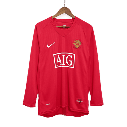 Retro 2007/08 Manchester United Thuisshirt Lange Mouwen