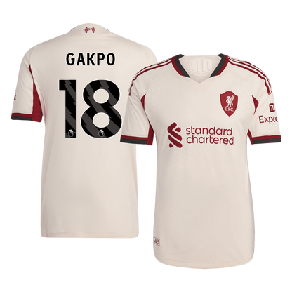 GAKPO #18 Liverpool Uitshirt 2025/26 Spelersversie